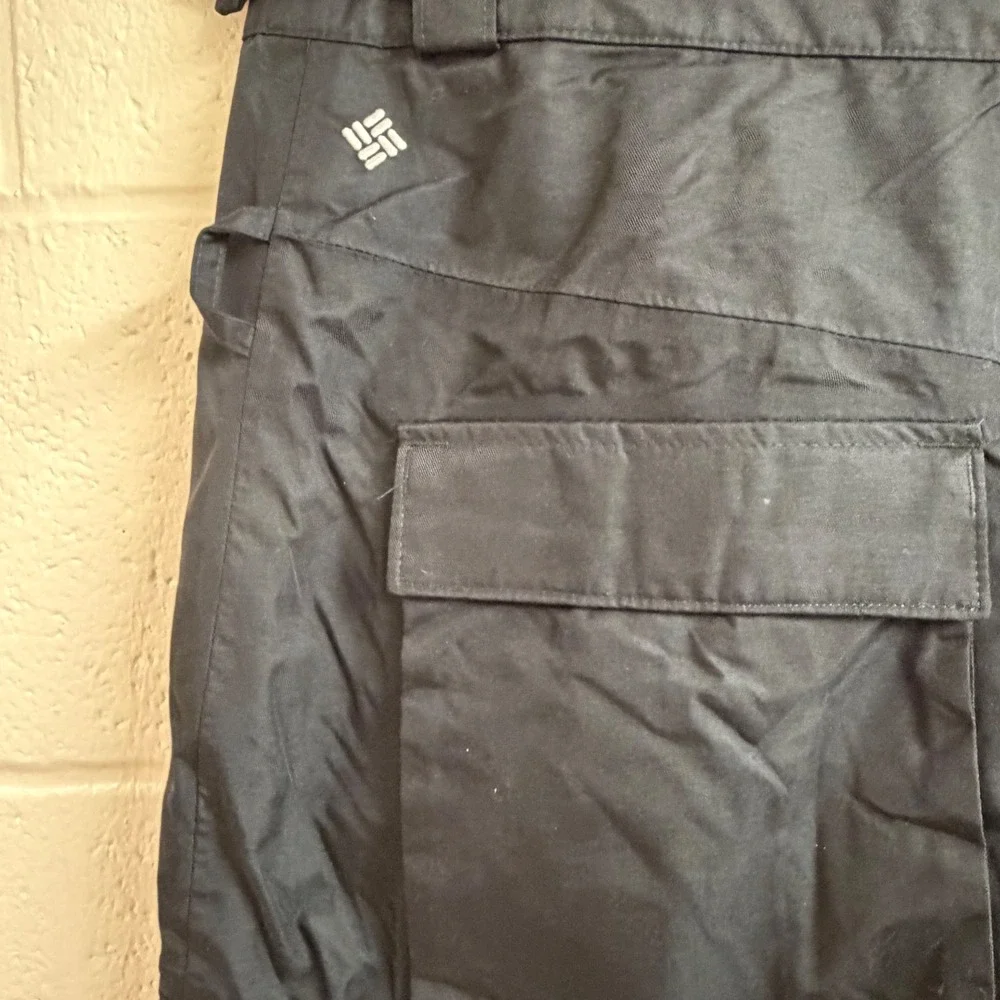 Columbia Mens Omni-Heat Snow Pants XL Black Waterproof Insulated Ski Cargo New